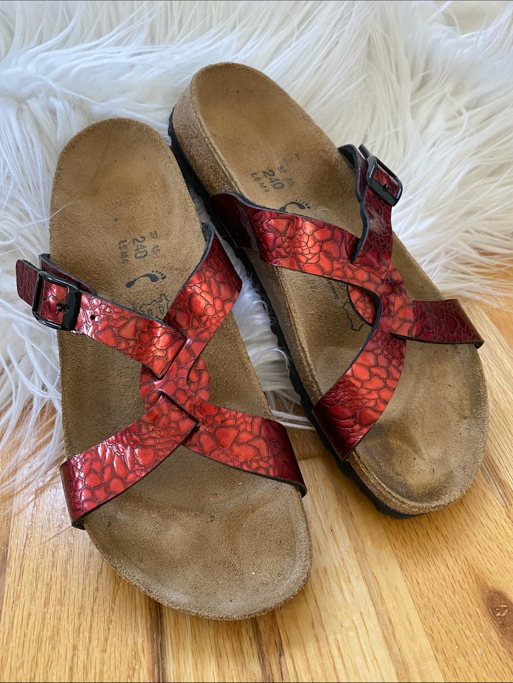 Birkenstock Birkis Criss Cross 2 strap Sandals EU 37 6.5 to 7